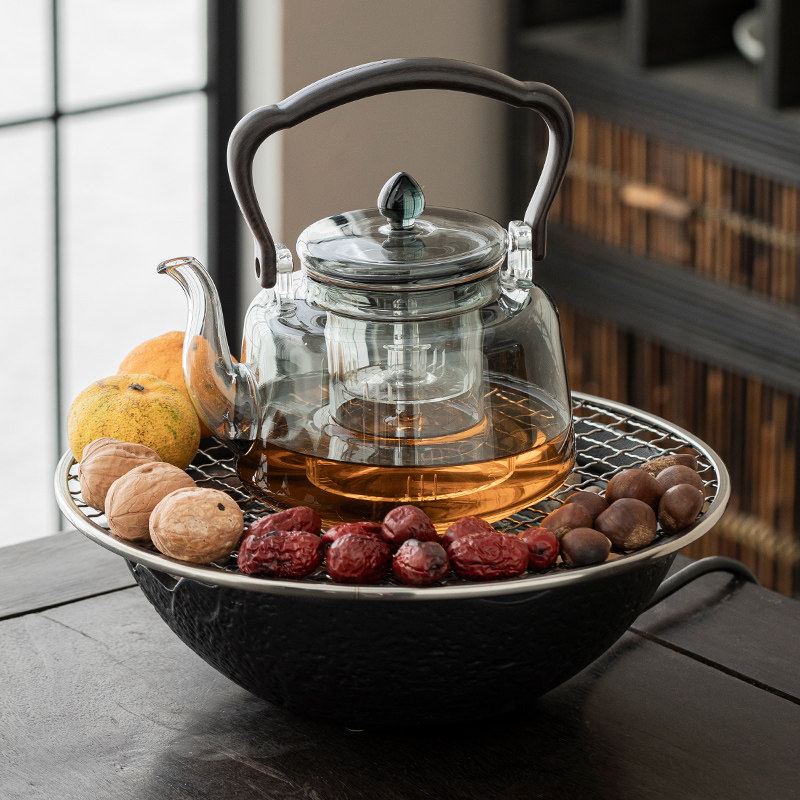 家用电陶炉围炉煮茶室内网红全套花茶茶具套组耐热玻璃茶壶煮茶器
