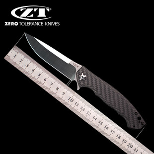 TB123名刀美国进口零误差ZT0452CF高硬度粉末钢战术防身装 备折刀