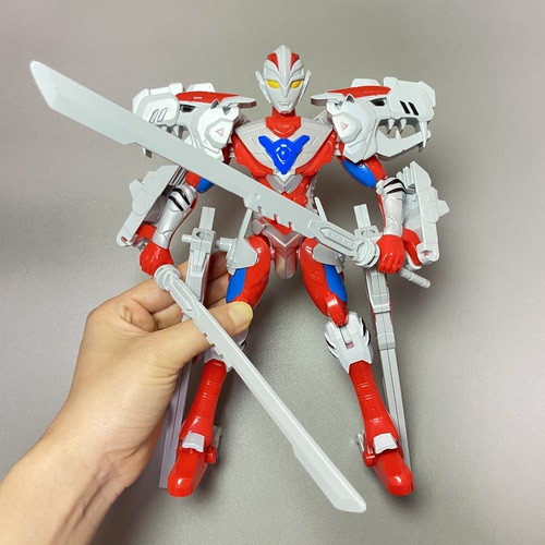 奥特曼变形机器人神兽白虎战神金刚超人儿童男孩子机甲双形态玩具