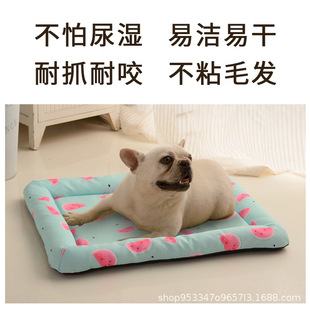 夏天凉席猫窝冰垫直销创意狗窝凉感面料防水不沾毛宠物垫狗垫