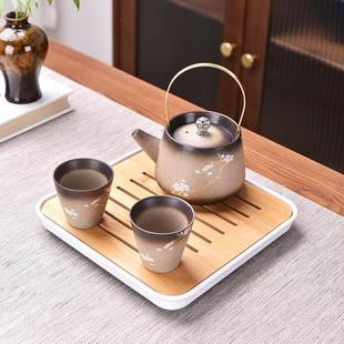 中式 旅行泡茶壶茶滤盖碗茶杯茶盘 家用整套陶瓷功夫茶具套装 便携式