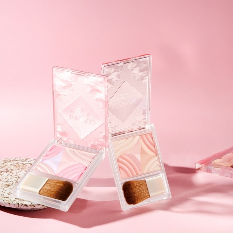 日本CEZANNE正品倩诗丽多色渐变腮红盘高光渐变腮红自然立体光泽