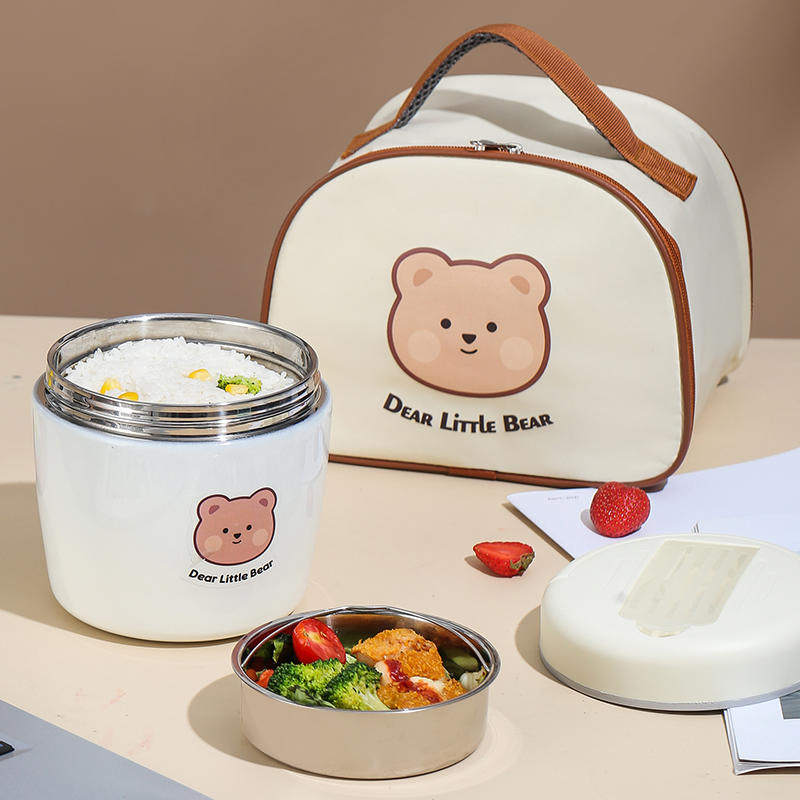 304不锈钢超长保温饭盒一人用便当盒饭桶学生上班族便携