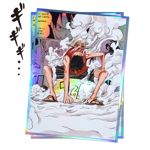 漫画风格海贼王尼卡路飞镭射卡套
