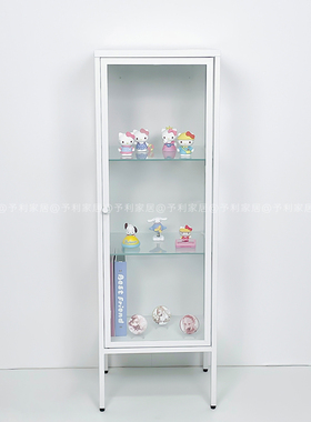 RUDE储物INS风展示泡泡玛特模型手办墙角收纳柜客厅陈列玻璃痛柜