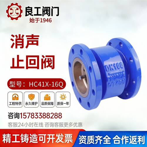 上海良工立式消声防水锤止回阀