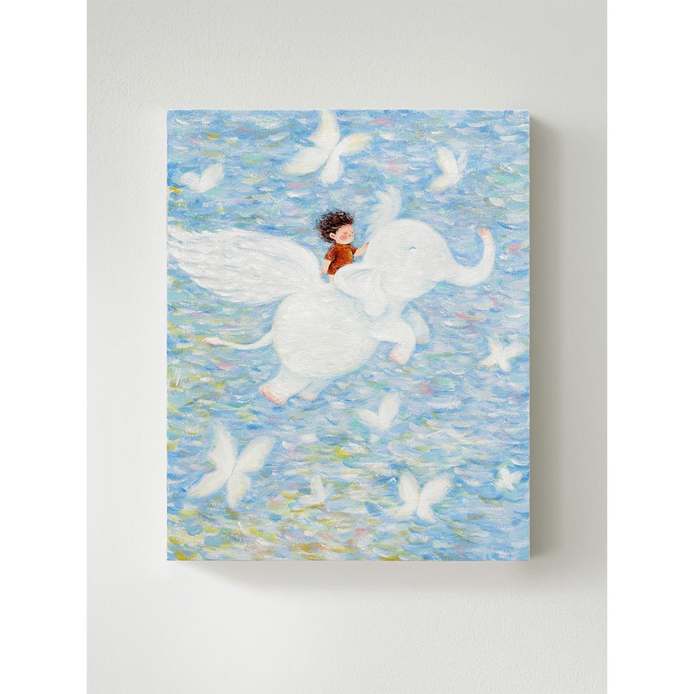 以梦为马的客厅装饰画卡通可爱奶油风格儿童房温馨愈合创意挂画