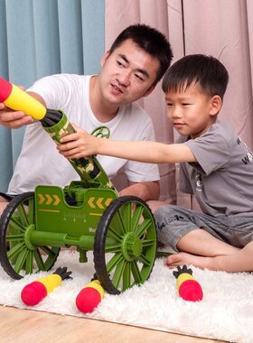 儿童玩具软弹迫击炮发射仿真筒大号战车枪战装备训练套装大炮弹射