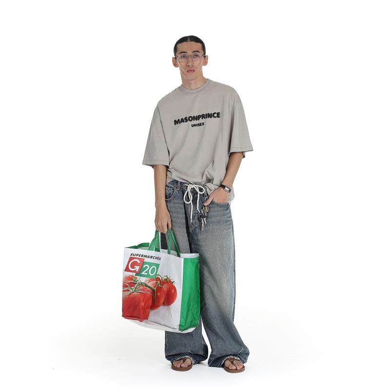 MASONPRINCE 夏季新款模糊数码直喷短袖上衣男装情侣纯棉t恤ins潮