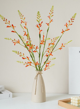 仿真单枝火焰兰摆件婚庆花材
