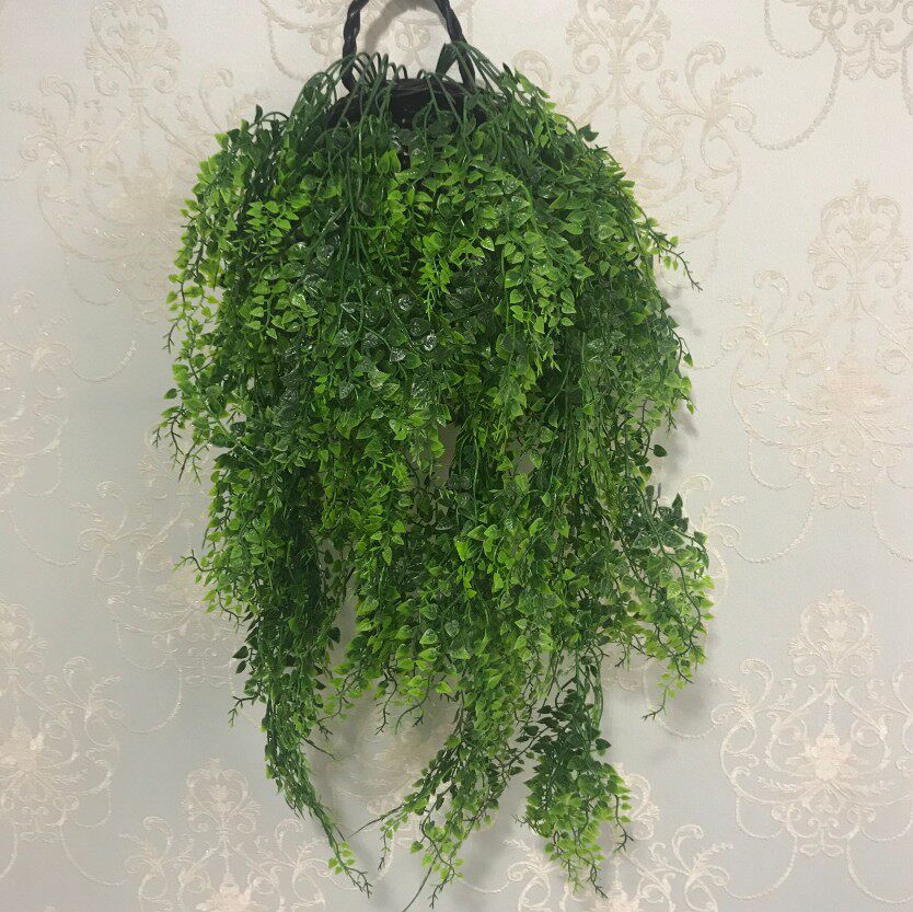 金钱叶壁挂绿植墙面装饰仿真花藤图片