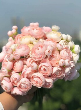 仿真24头手札小茶玫新娘北欧花束