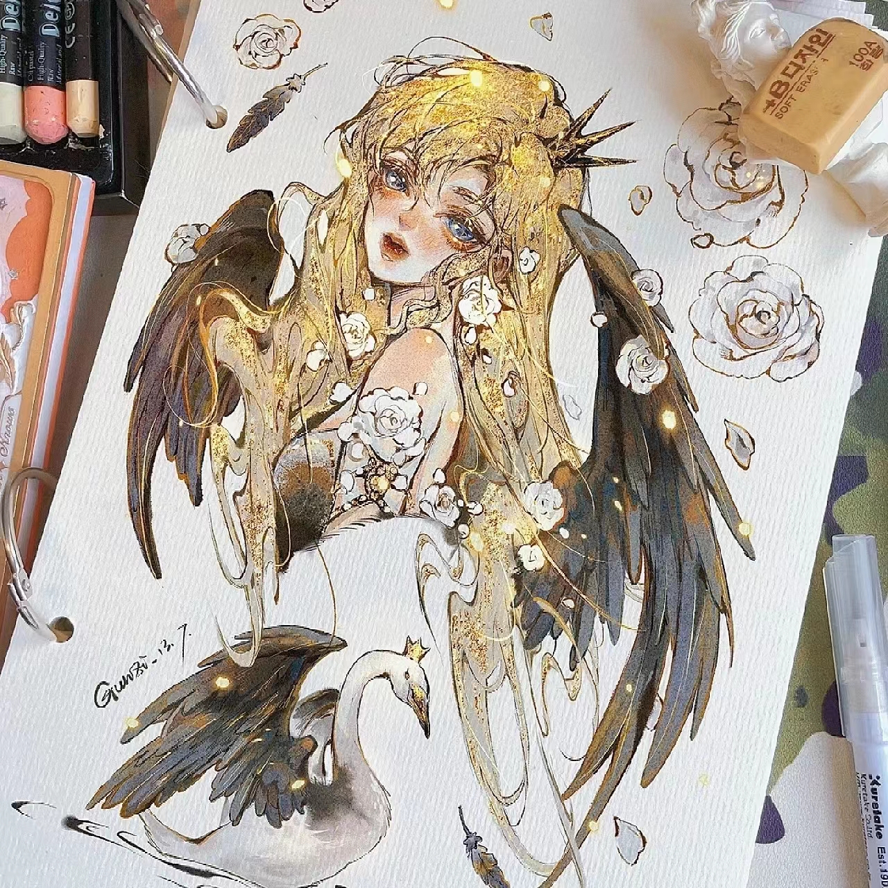 蓝果72色手帐笔新款素描笔做笔记大容量绘画平替蓝果全套手帐笔