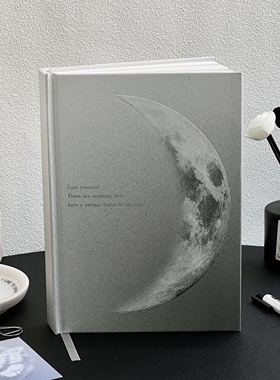 复古清冷系moonA5硬壳加厚精装手账本日程本高颜值学生手账本子