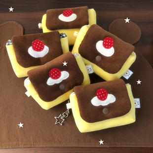 可爱古早布丁拼色ccd相机包高颜值多功能零钱银行卡校园卡收纳包