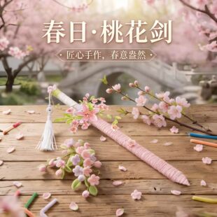 春日桃花剑扭扭棒手工制作DIY套装材料非成品送女友闺蜜朋友礼物
