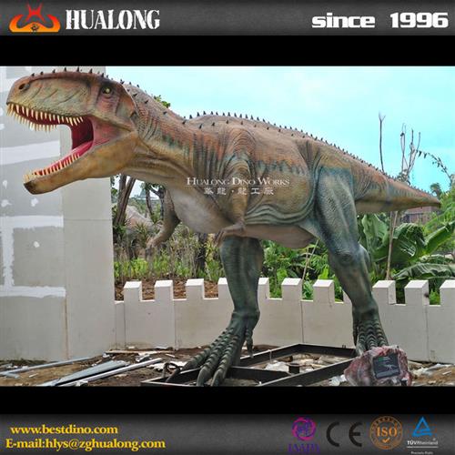 大型主题公园景观逼真霸王龙模型红外远控操作