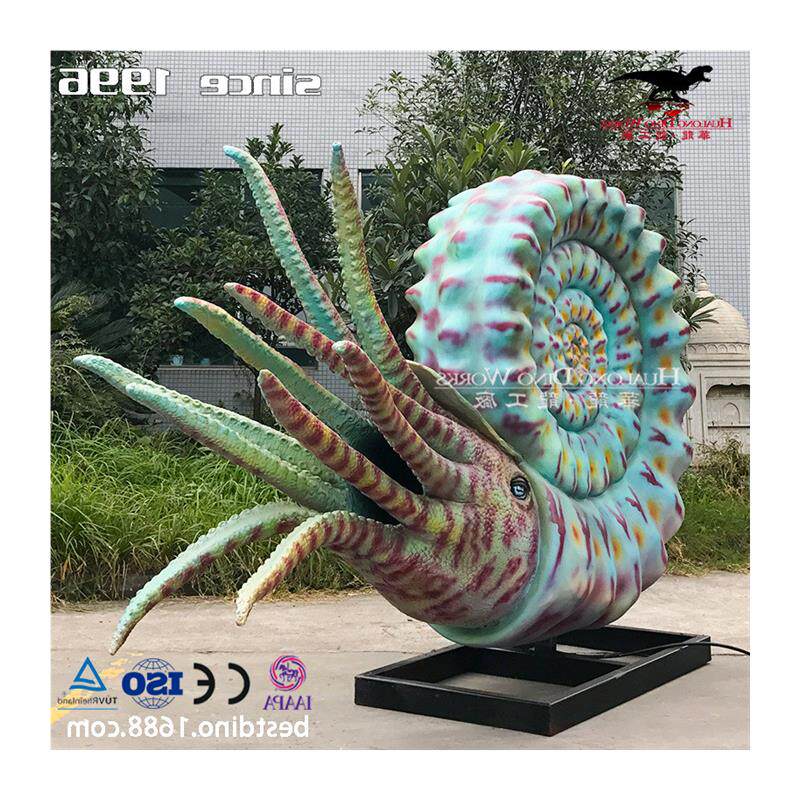 仿真大型海洋软体生物模型硅胶电动菊石绿色海洋摆件仿真动物恐龙