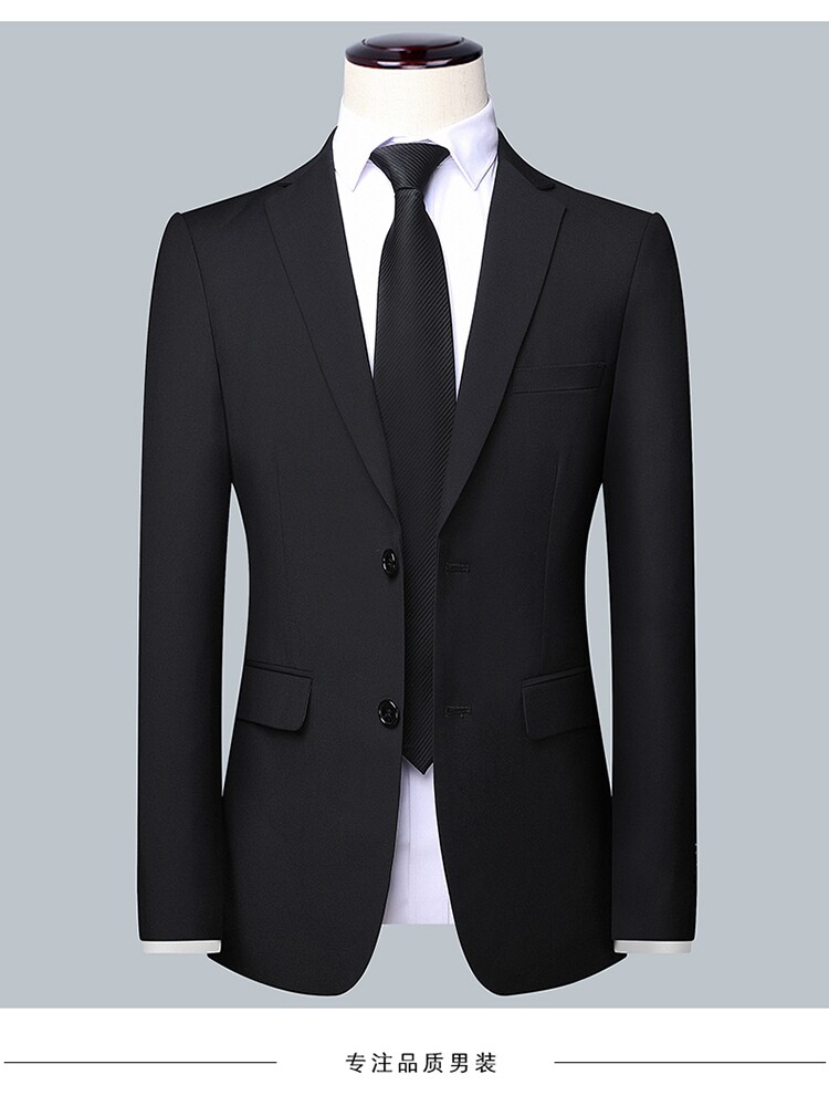 MENS SUIT SUIT BUSINESS PROFESSIONAL FORMAL WEAR KOREAN VERSION SLIM SOLID COLOR CASUAL PROFESSIONAL PLUS SIZE SUIT TWO-PIECE JACKET