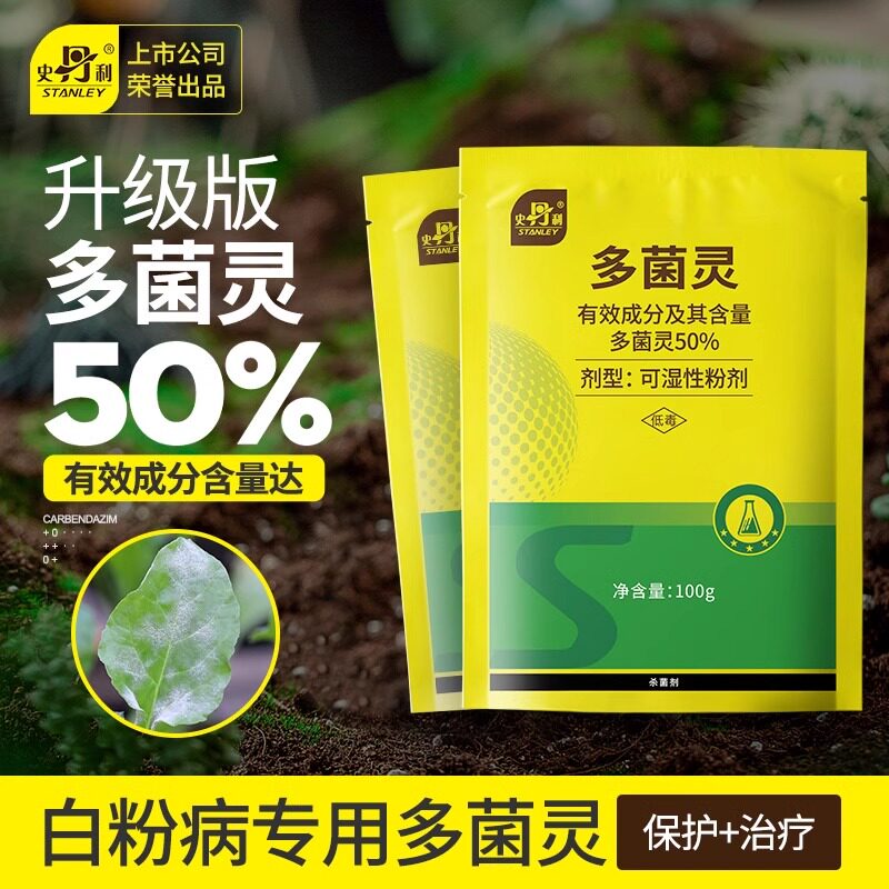 史丹利多菌灵花药罗汉松花药长寿花草莓月季多肉兰花白粉病专用药