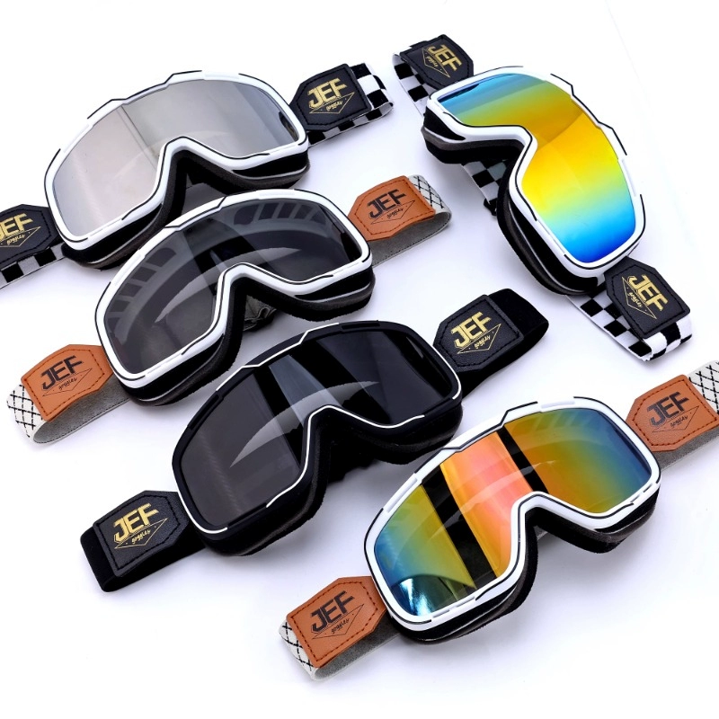 台湾JEF摩托车风镜盔通用护目镜