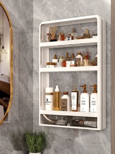 Ванная комната в ванной комнате висит легкая роскошная стена -Hung стена -тип ящик для хранения иерархический ящик для хранения избегайте ударов