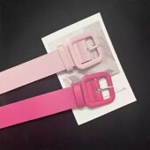 y2k芭比粉色腰带女2025新款 方扣皮带多巴胺辣妹装 饰配裙子百搭潮