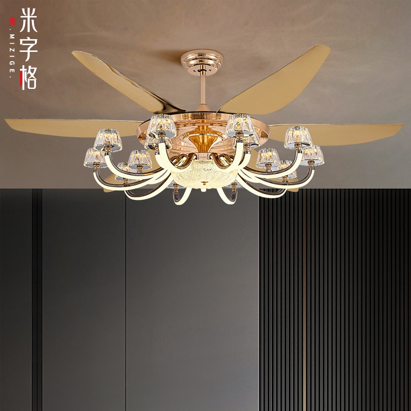 客厅风扇吊灯2025新款后现代豪华