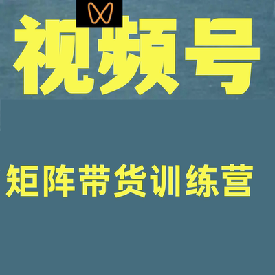 视频号矩阵带货训练营，批量暴力起号，撬动视频号流量，月利润5w