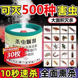 烟雾杀虫剂强力烟雾熏杀家用室内强效大面积灭蚊蟑螂小飞虫药全窝