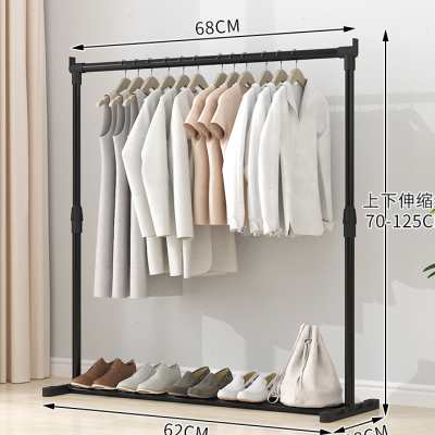 凉杆子宿舍家用子卧室收纳简易折叠晾衣架落地晒架小型室内挂衣架