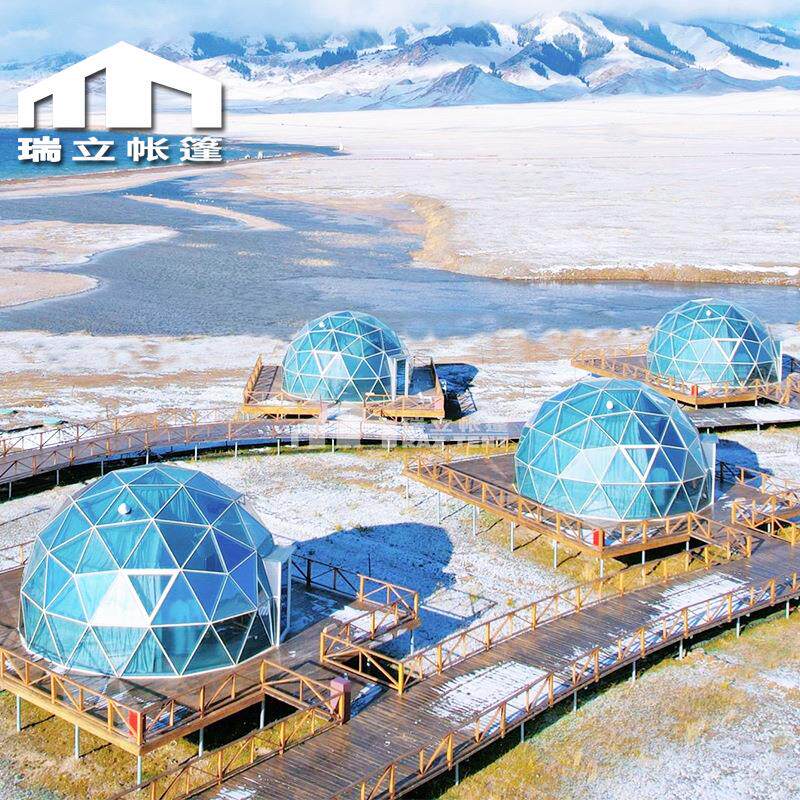 6米球形玻璃篷 端100%SOA防水玻璃保温 隔热高户外营帐地帐篷