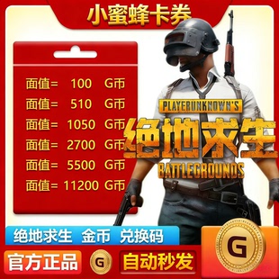 CDK吃鸡游戏金币皮肤GB充值卡 PUBGG币绝地求生兑换码 官方秒发