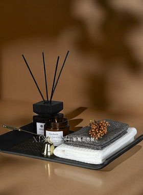 中古风样板间卫生间摆件软装饰品洗手台浴室柜洗漱用品套装组合