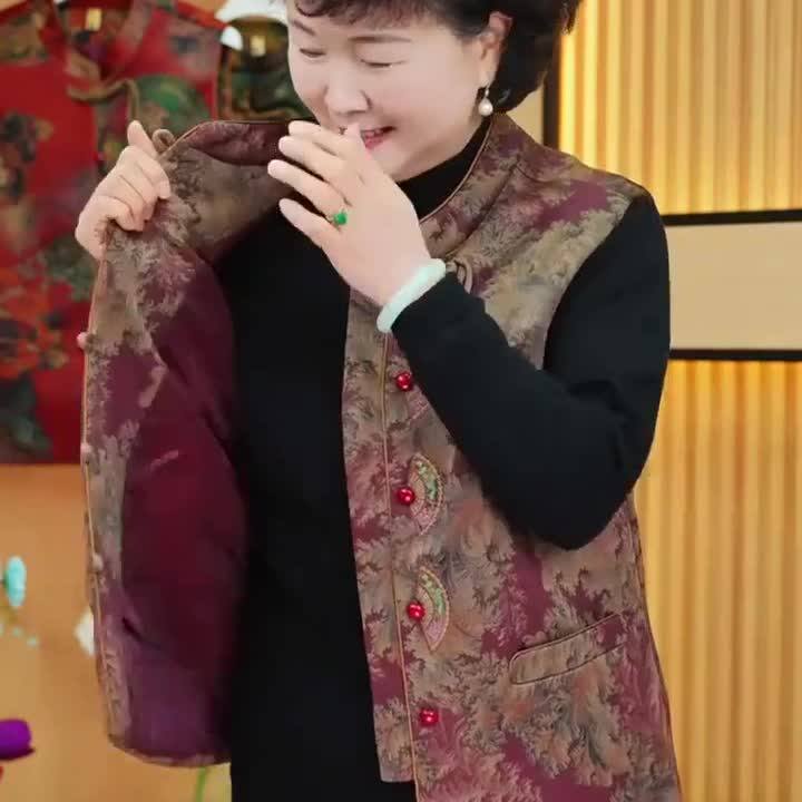 新中式中老年坎肩上衣马