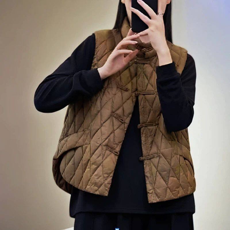 新中式女款立领马夹宽松