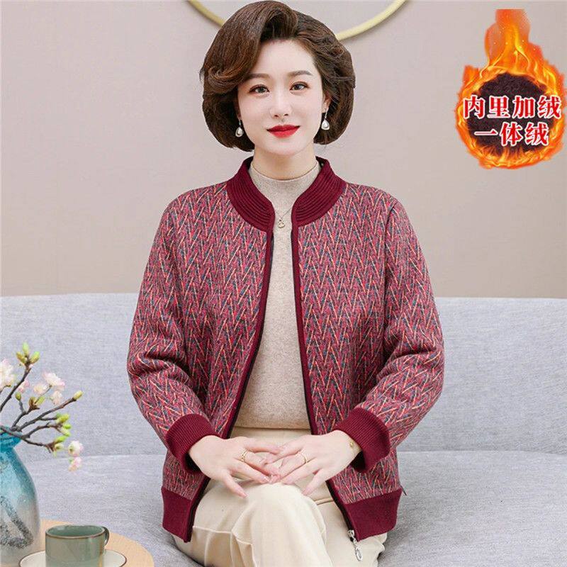 中老年妈妈装外穿显瘦外