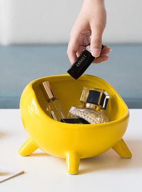 进门口入户玄关放钥匙的收纳摆件客厅桌面鞋柜遥控器家居饰品托盘