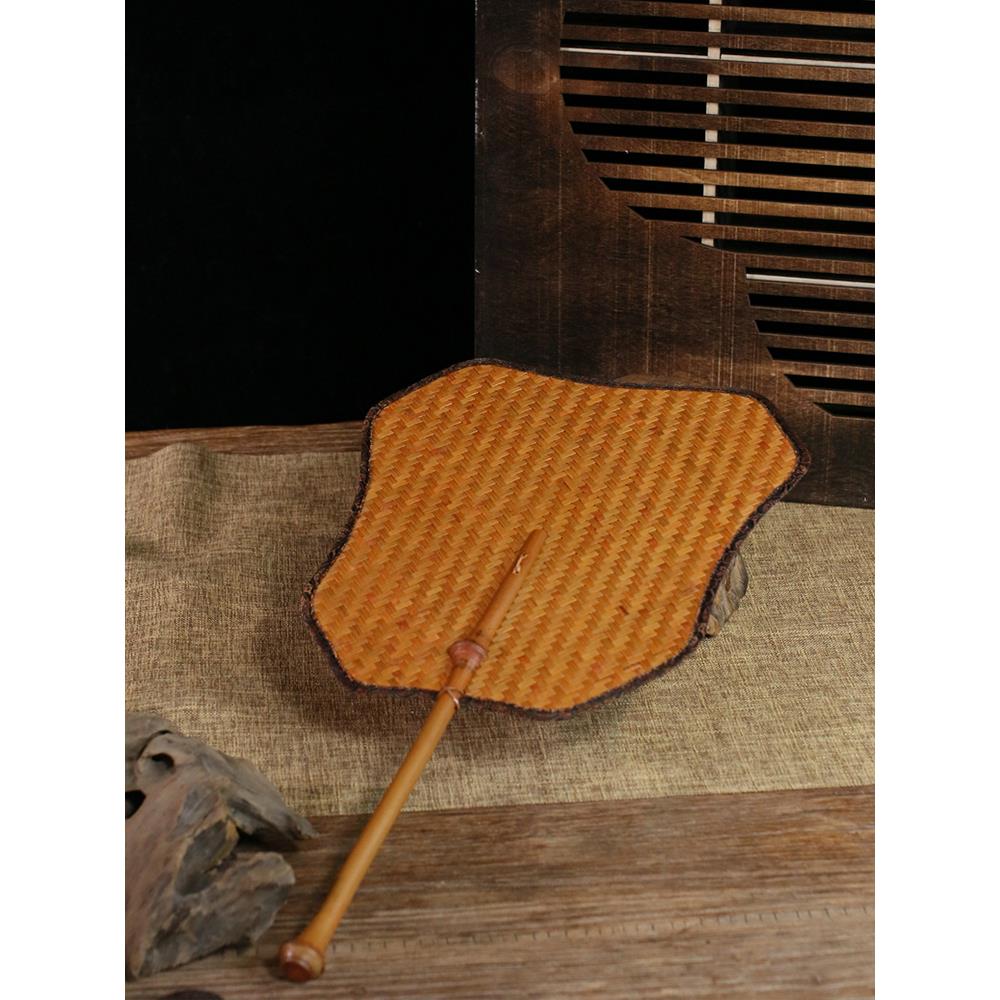 禅意竹编制品竹编炉扇碳炉扇子迷你凉炉扇火钵炉扇新中式茶道配件