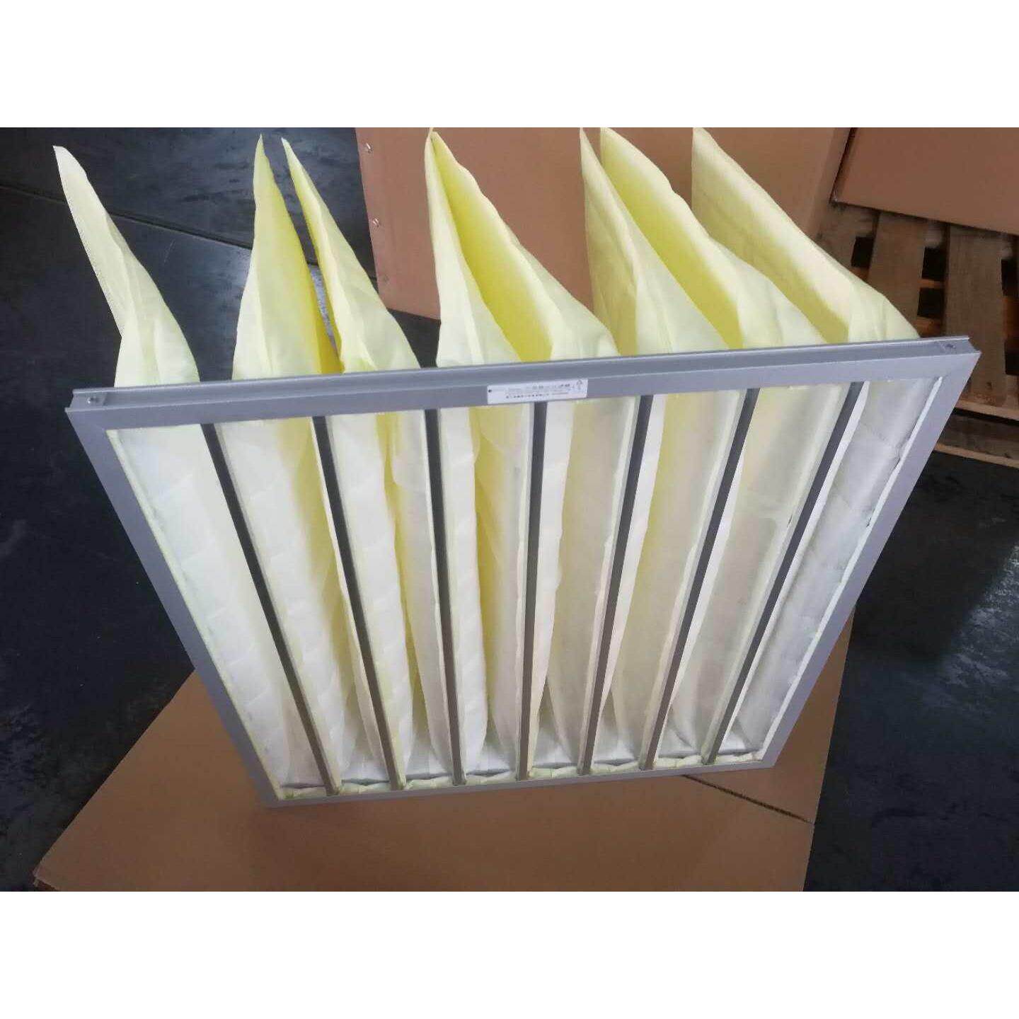 中效袋式过滤器F6F7F8F9复合静电棉袋式空调过滤网防尘铝框镀锌框