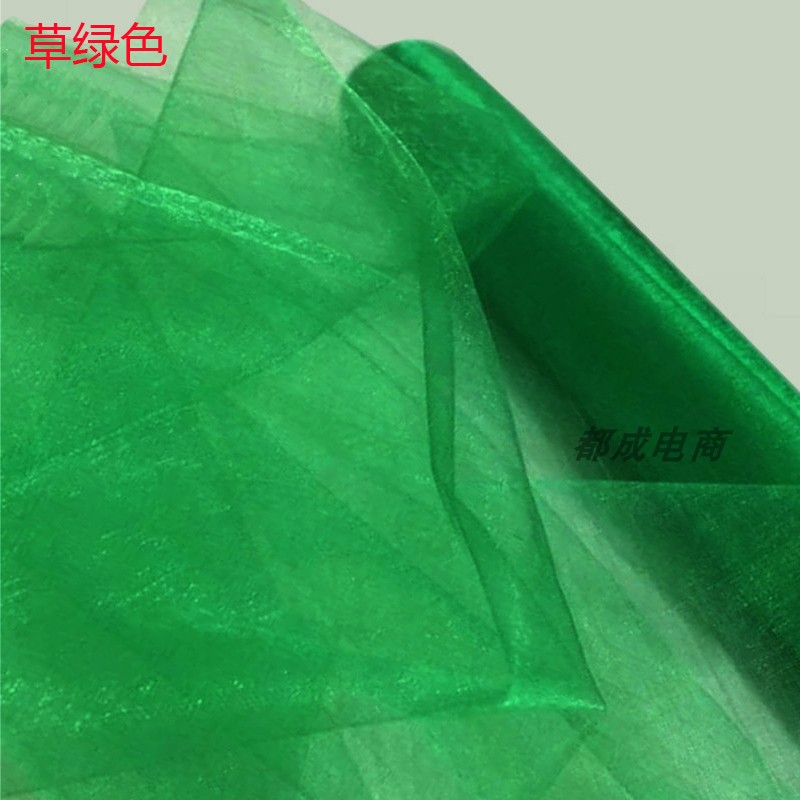 雪纱绿色纱幔装饰纱椅子纱