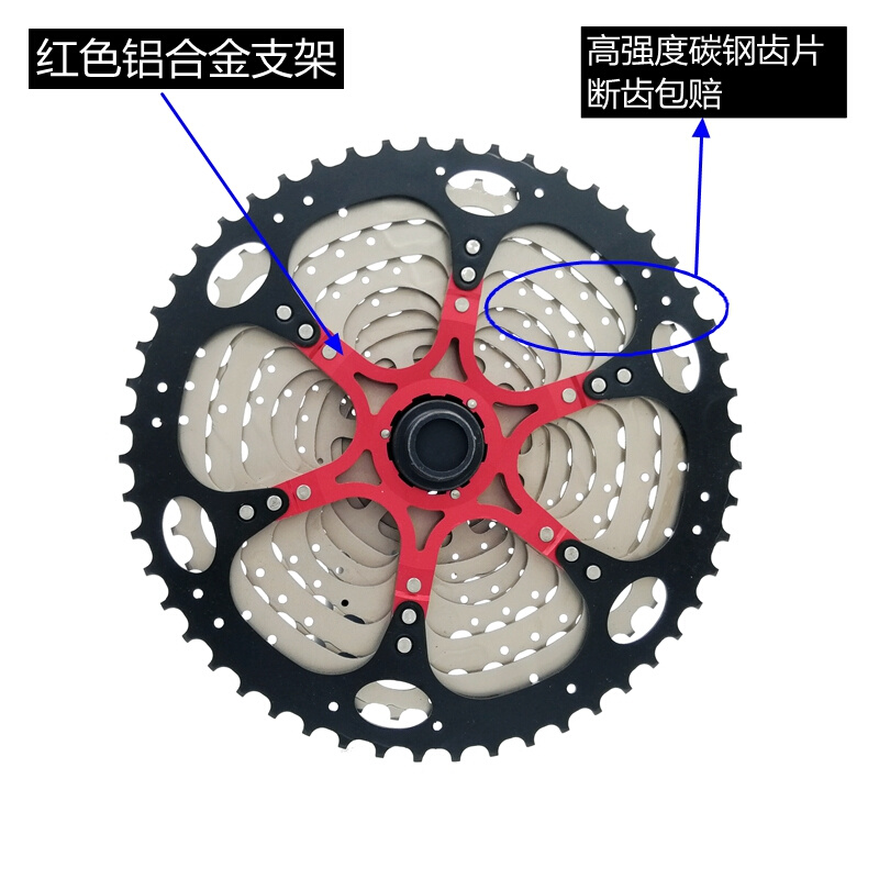 速捷8910111213速24 27 30 33S卡式山地车飞轮链轮变速爬坡大齿轮