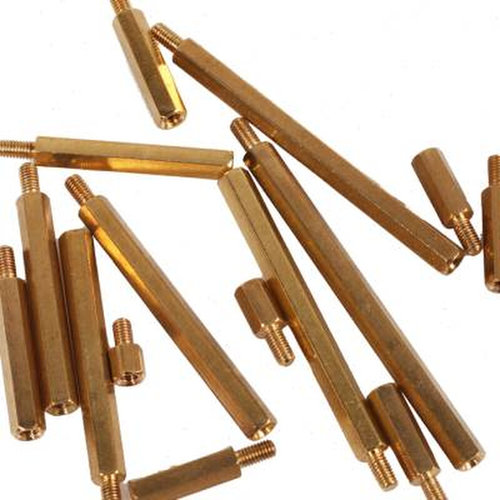 颗价H六角 旗六角柱 德0单头 10螺丝铜柱螺纹支撑 铜柱  内外M3铜