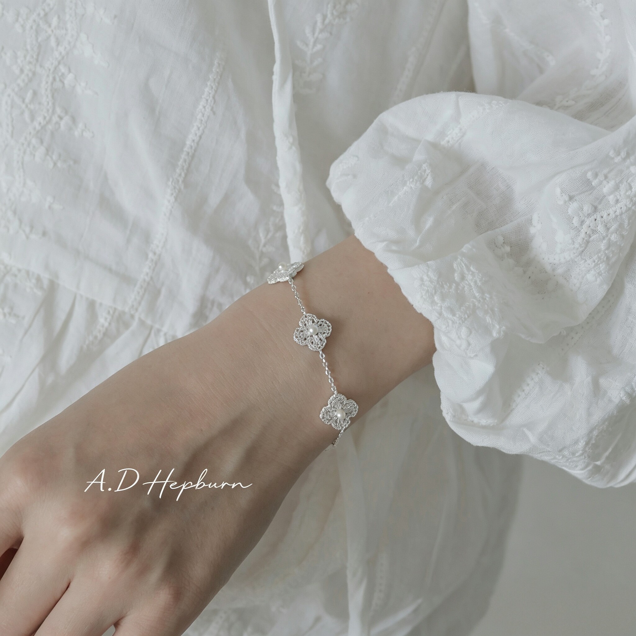 A.DHepburn锆石月芽珍珠女项链