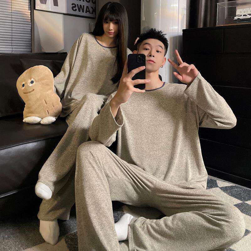 TinySylvie【柔和剪裁】情侣款家居服小众轻奢设计显瘦百搭可外穿