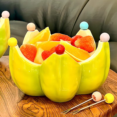 杨桃水果盘客厅茶几水果叉套装