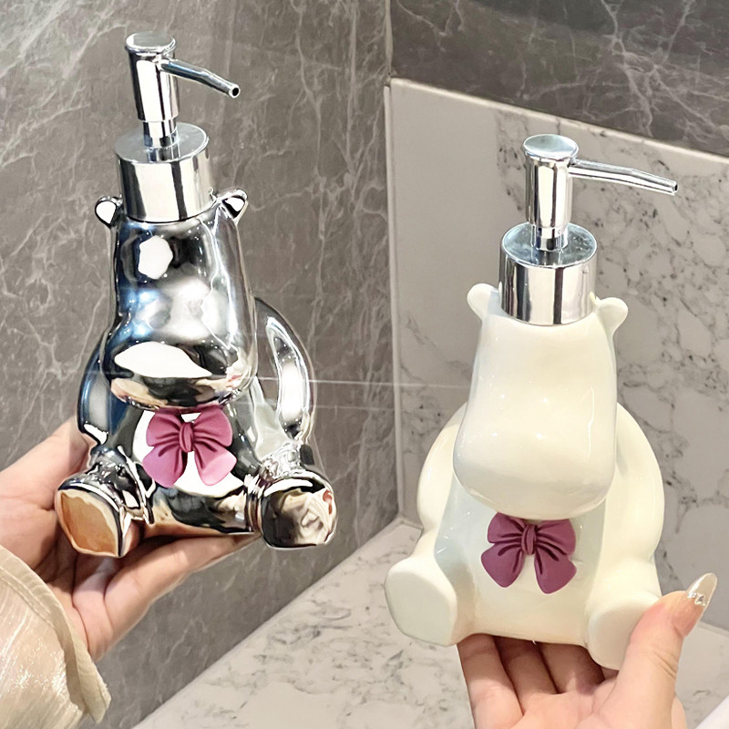 河马洗手液瓶子高颜值按压瓶轻奢卡通沐浴露洗衣液分装瓶打起泡器,家庭/个人清洁工具,乳液器,淘宝优惠券,粉丝福利购,淘宝优惠卷