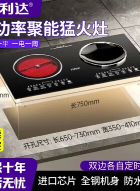 万利达商家用双头台嵌平凹电磁炉