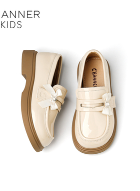 千百度童鞋儿童白色小皮鞋女童公主鞋2025新款春季女宝宝软底单鞋