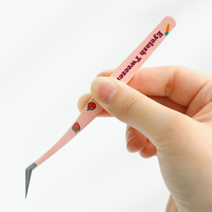 主播同款镊子 高颜值手帐镊子手账工具和纸胶带贴纸直头尖头弯头专用手账镊子咕卡夹子配件盒装